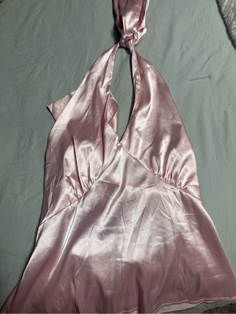 Pink Satin Halter top